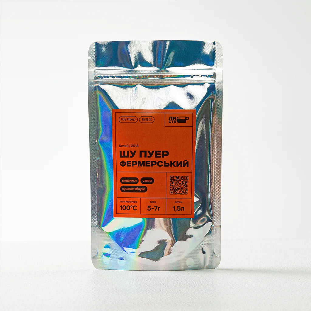 Елегантна упаковка Шу Пуер Фермерського чаю - відмінний вибір для подарунка або особистого вжитку